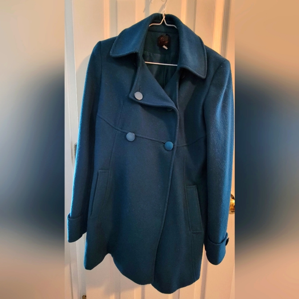 Teal peacoat